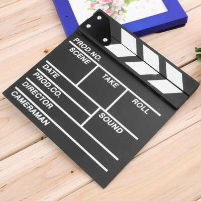 Director Video Scene Clapperboard TV Movie Clapper Board Film Slate Cut Prop BU