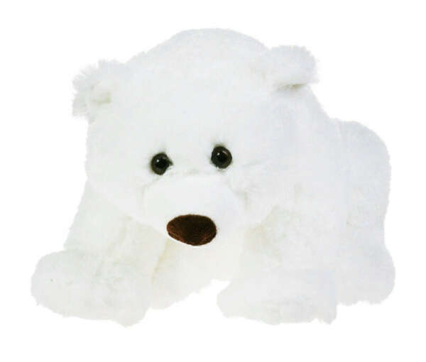 Медведь белый, лежачий 43 см Gulliver мягкая игрушка