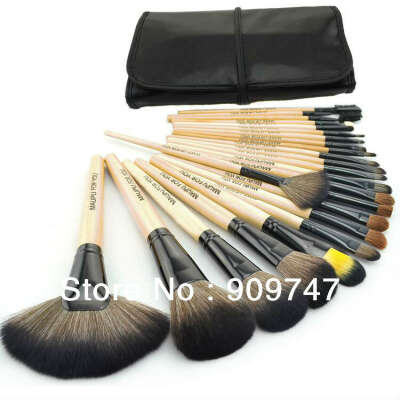 2013 new !! Professional 24 Makeup Brush Set tools Make up Toiletry Kit Wool Brand Make Up Brush Set Case free shipping-in Makeup Brushes & Tools from Beauty & Health on Aliexpress.com
