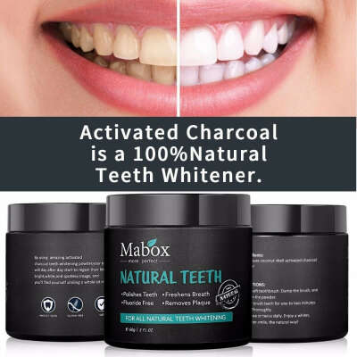TOOTH WHITENING POWDER ACTIVATED COCONUT CHARCOAL NATURAL TEETH WHITENING CHARCOAL POWDER TARTAR STAIN REMOVAL