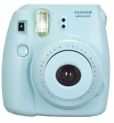Fujifilm Instax Mini 8, Blue фотокамера мгновенной печати + Colorfilm Instax Mini Glossy (10/PK) картридж