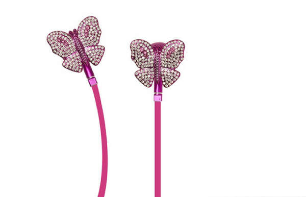 Butterfly earphones fuchsia | ICONA