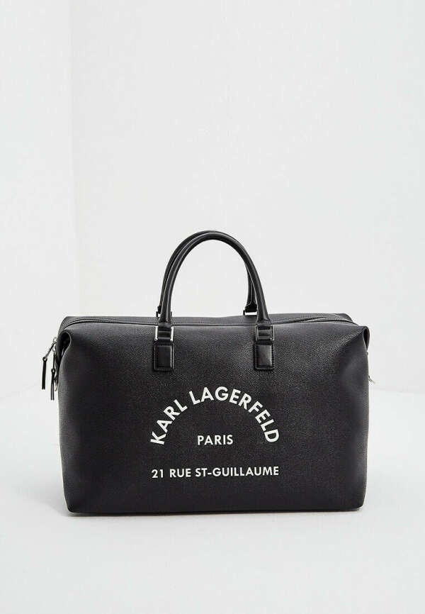 Сумка дорожная Karl Lagerfeld, цвет: черный, RTLAAL614001 — купить в интернет-магазине Lamoda