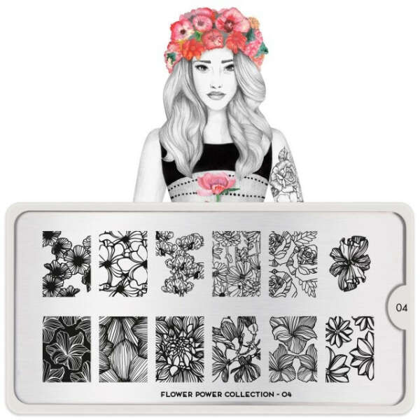 MoYou London FlowerPower 04 stamping plate