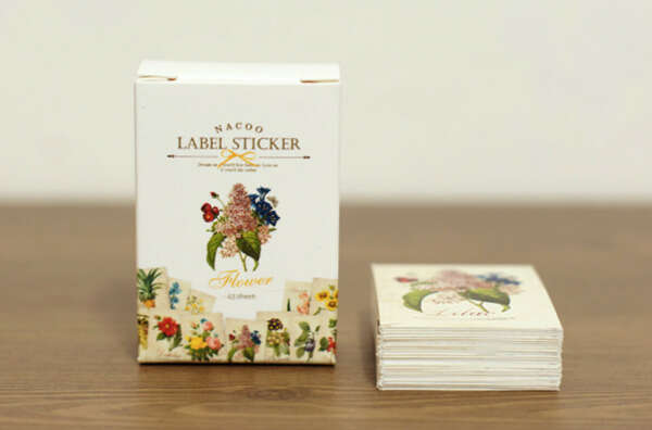 48pcs Flower Label Sticker Set