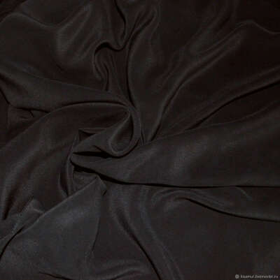 Черный шелковый платок-шарф