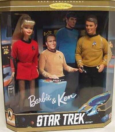 Barbie Star Trek Barbie and Ken gift set Box # 15006 Value and Details