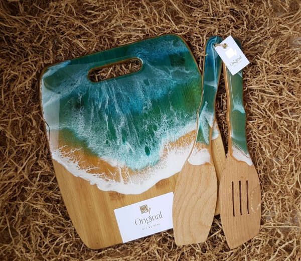 Подарочный набор "Море": доска и 2 лопатки – заказать на Ярмарке Мастеров – JUTGERU | Кухонные наборы, Сыктывкар