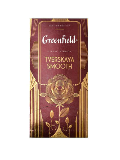 Чайный напиток в пакетиках TVERSKAYA SMOOTH, 25 шт, Greenfield.