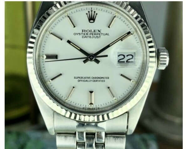 1968 Vintage Rolex Datejust 1601 White Sigma Dial