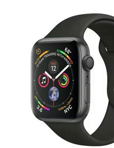 Apple Watch Series 4 40mm Space Gray Aluminum Case with Black Sport Band MU662