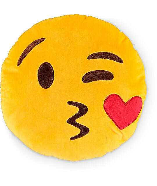 Throwboy Kissy Emoji Pillow