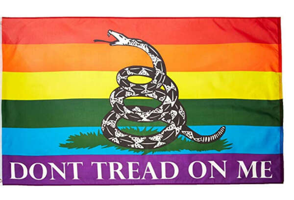 Flag Dont Tread on Me Rainbow