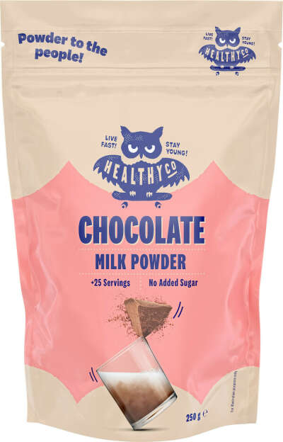 Какао-порошок без сахара напиток молочный HealthyCo Chocolate milk powder, 250 г