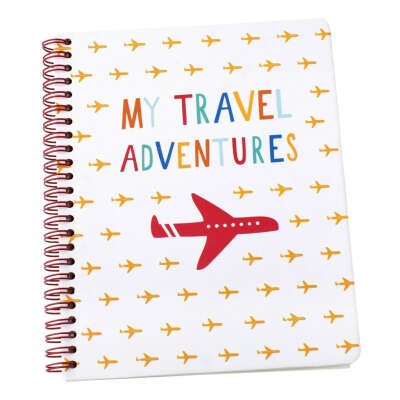 Travel Journal & Pencil Set, Mini, Recycled - Stocking Stuffer - Hand Lettered, My Travels and Daring Adventures