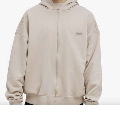 zip hoodie gray melange