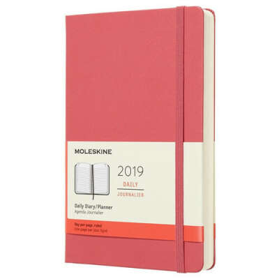 Ежедневник Moleskine Classic Large, 130 х 210 мм, 400 страниц, розовый