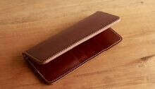 Buy Men and Women Unisex Wallet Bifold Black or Brown Leather Long Hand Made