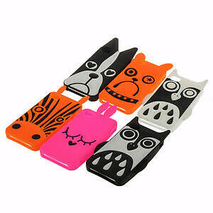 New Lovely Cute 3D Animal Silicone Case Cover Skin Protector for iPhone 5 5G HS