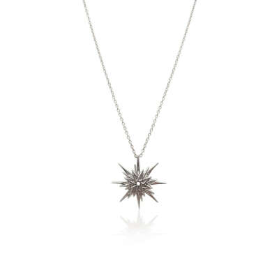 Astral Sunburst Necklace in Sterling Silver