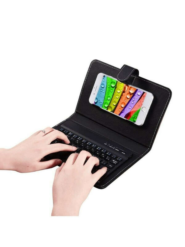 Universal Wireless Bluetooth Keyboard & Flip Case Cover with Stand