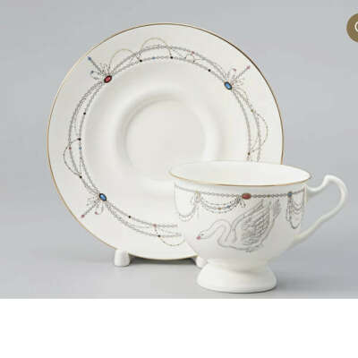 Чашка с блюдцем чайная Айседора Волшебное лебединое озеро - 1 арт. 81.26471.00.1