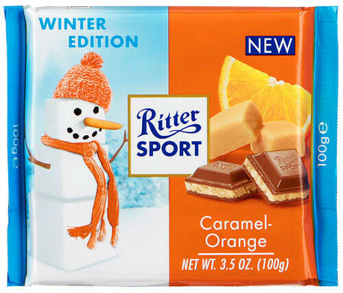 RITTER SPORT. Карамель и Апельсин