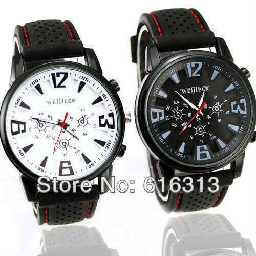 Fashion Military Pilot Aviator Army Style Silicone Men Quartz Wristwatch Outdoor Sport Wrist Watch-in Running from Watches on Aliexpress.com | Alibaba Group