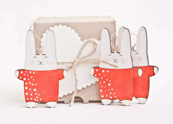 bunny rabbit set of 3