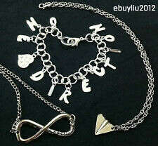 NEW One Direction 1D "Directioner" Bracelet & Harry AIRPLANE NECKLACE CL1176