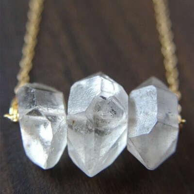Herkimer Diamond Trio Necklace