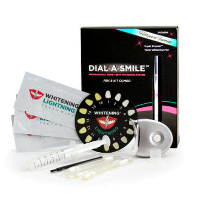 Dial A Smile Teeth Whitening Kit & Tooth Whitening Pen Combo | Whitening Lightning