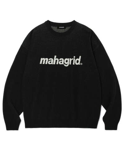 BASIC LOGO KNIT SWEATER[BLACK] - MAHAGRID