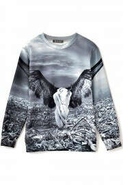 Goat Hybrid Print Sweatshirt - OASAP.com