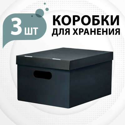 Коробка для хранения, Коробка для хранения обуви Mr.&Mrs.Box, 33 х 25 х 18,5 см, 3 шт