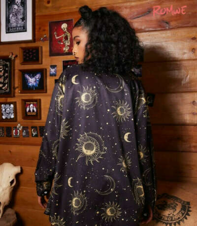 Shirt with a celestial print