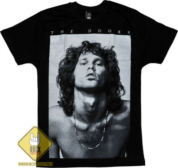 Футболка Doors (фото Jim Morrison). Купить Футболки с группой Doors, фото. Рок-Футболки, рок-Одежда. Интернет-магазин рок-атрибутики Rockway.biz, Украина