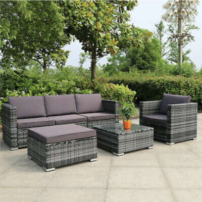 Rattan Garden Furniture 6pc Sofa table Set