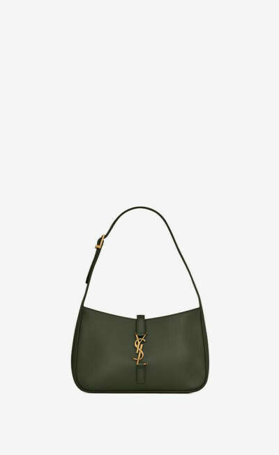 YSL le 5 à 7 in smooth leather green bag