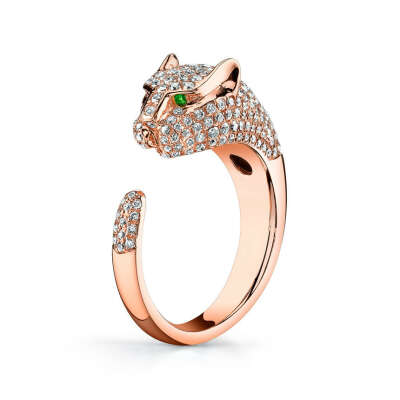Panther ring w diamond