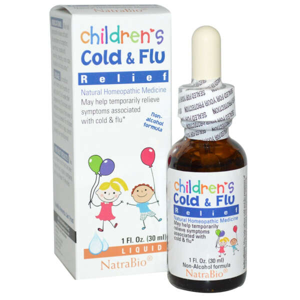 NatraBio, Средство от простуды и гриппа для детей, 1 жидкая унция