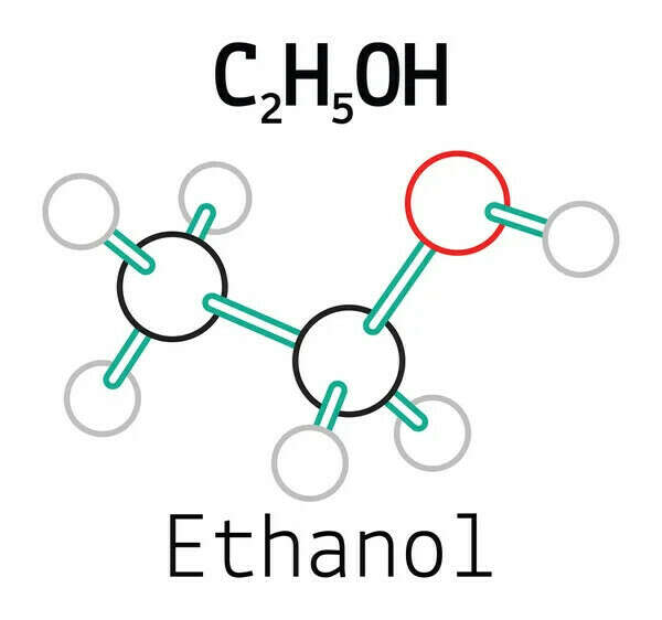 Схема молекула спирта