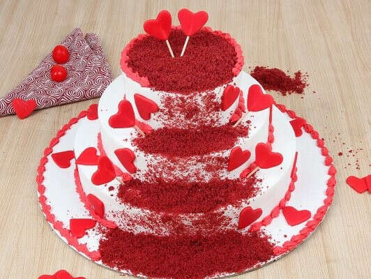 3 Tier Red Velvet Cake