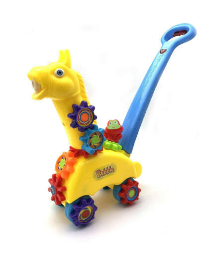 Каталка с мыльными пузырями Bonbon Giraffe Bubble Car с проектором