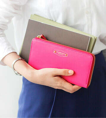 Большой кошелёк Zip Up L (разные цвета) / Розовый