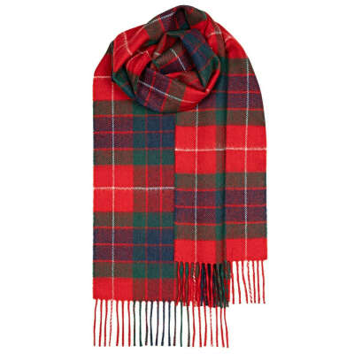 FRASER RED MODERN TARTAN LAMBSWOOL SCARF