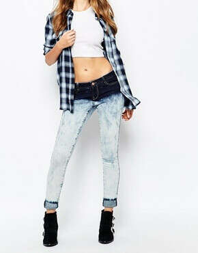 Noisy May Eve Low Rise Super Skinny Jean With Dip Dye at asos.com