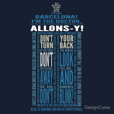 Doctor Who TARDIS Quotes shirt - Tenth Doctor Version by DesignComa