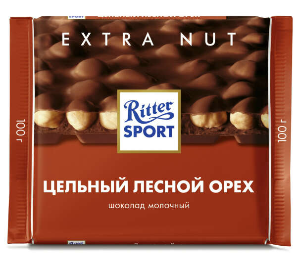 Шоколадка riter sport цельный орех молочный шоколад