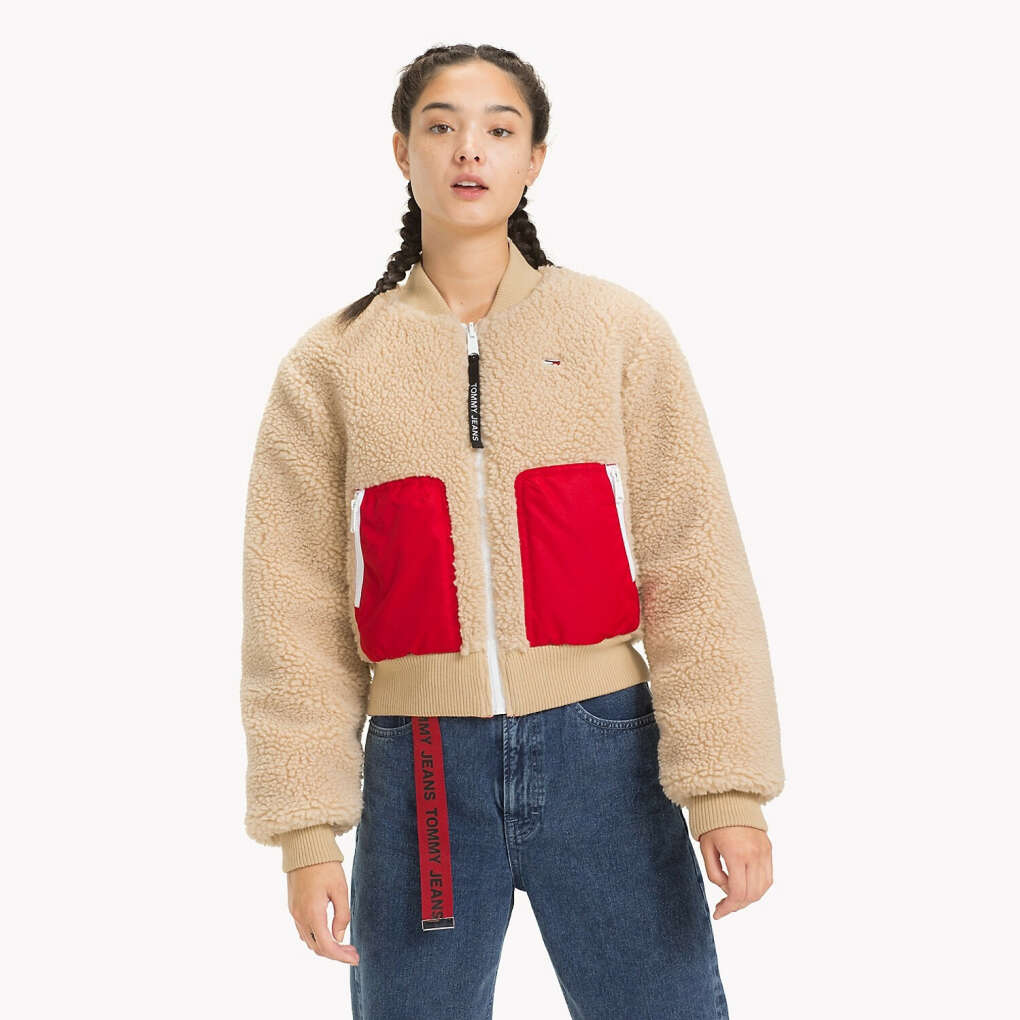 tommy jeans REVERSIBLE SHERPA BOMBER 